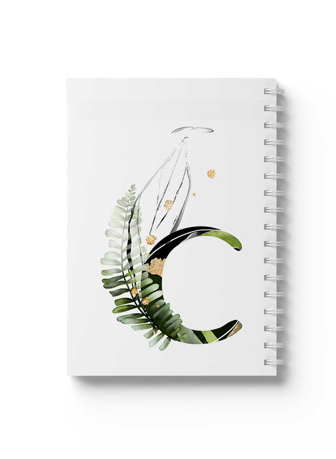 LOWHA Spiral Notebook C Letter With 80 Sheets White/Black/Green - Image 1
