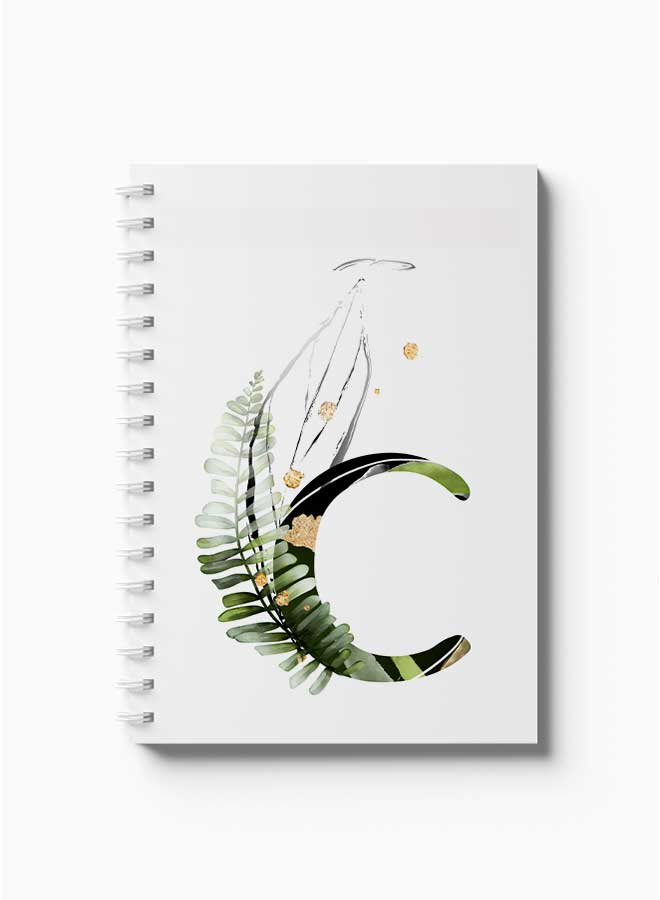 LOWHA Spiral Notebook C Letter With 80 Sheets White/Black/Green - Image 2