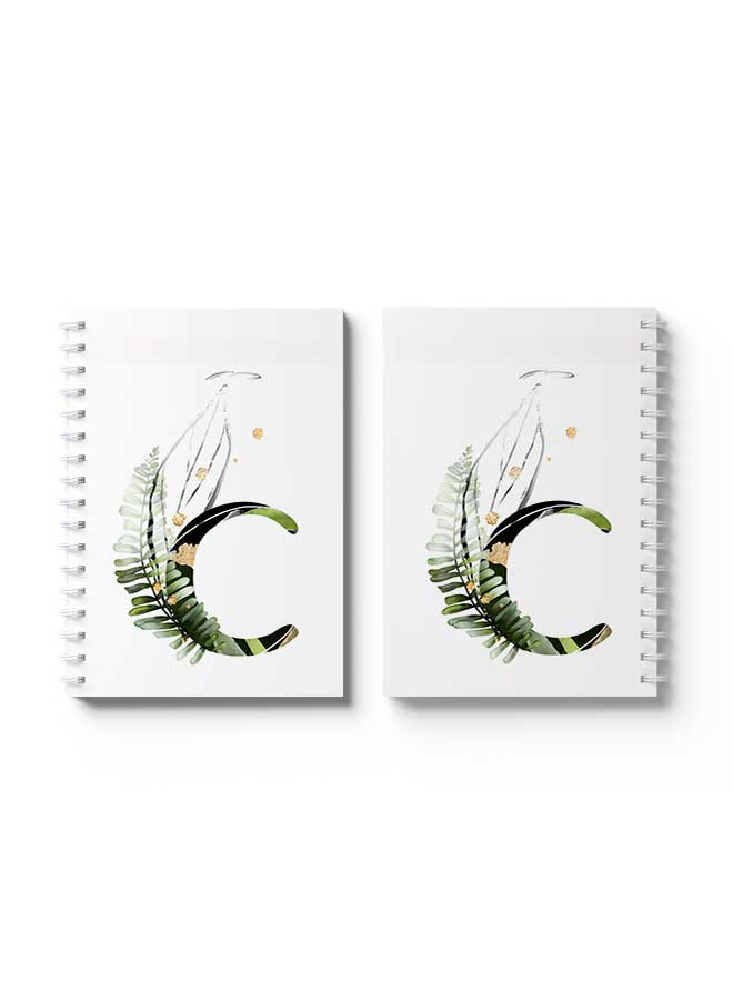 LOWHA Spiral Notebook C Letter With 80 Sheets White/Black/Green - Image 3