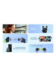 Oraimo Oraimo TWS Earphone Bluetooth v5.3 Freepods Lite Waterproof OTW-330 - Nebula Blue  - Image 3