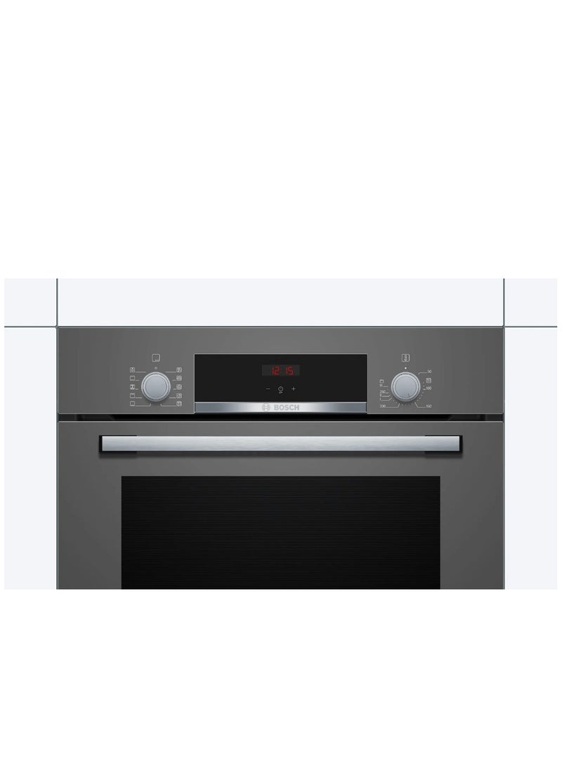 BOSCH Built-In Electric Oven 60Cm Capacity 66 Liter Electric Grill LED Display Control HBF514BH1T Grey - Image 2