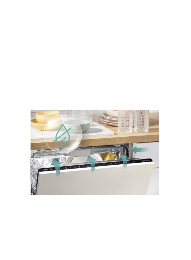 Gorenje Built In Dishwasher 14 Place Settings 60 Cm 6 Programmes Automatic Door Opening Touch Control GV642D61 White - Image 4
