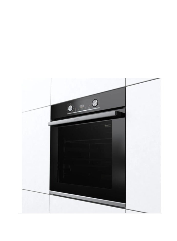 Gorenje Electric Built In Oven With Grill 60 Cm Multi Function 77 Liters Stainless Steel BOSX6737E09BG Black - Image 2