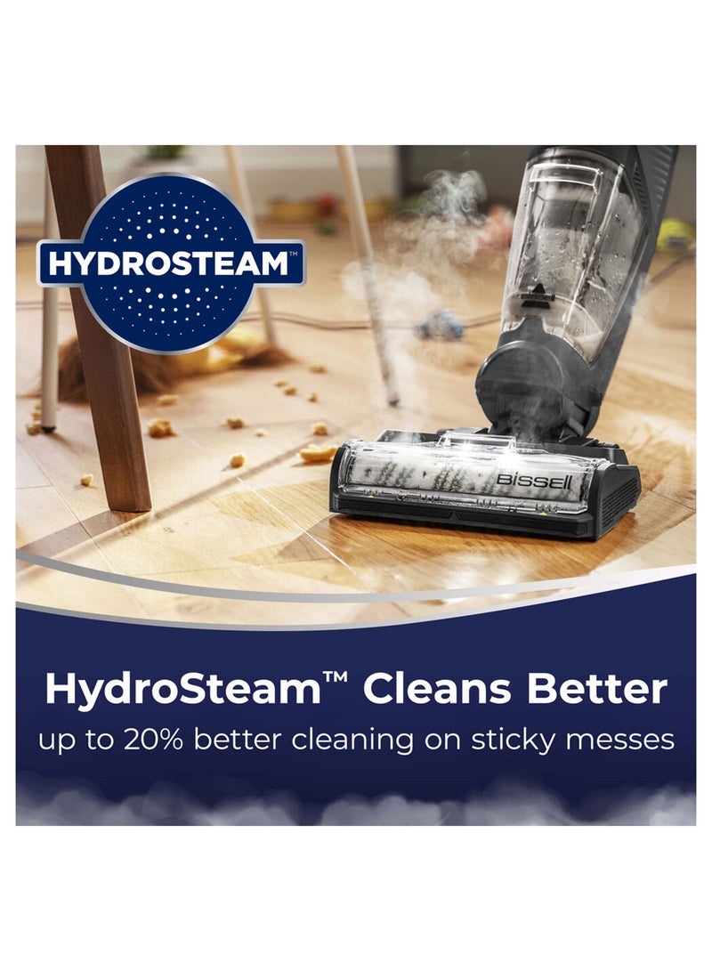Bissell - CrossWave HydroSteam 3527E – Wet & Dry All-in-One Vacuum, Vacuum, Mop and Steam with the Power of Hydrosteam Technology. For use on Tiles, Wood Floors, Rubber Floor & Mats | 1100 W 3527E Titanium/Black - Image 1