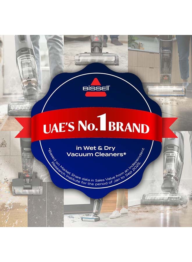 بيسيل بيسل CrossWave HydroSteam 3527E – مكنسة 2 في 1 للتنظيف الرطب والجاف مع تقنية HydroSteam للتنظيف بقوة البخار، مثالية للبلاط والأرضيات الخشبية واللامينيت والمطاط والسجاد | مع ضمان سنتين من بيسل 1100 W 3527E - Image 3