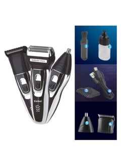 Kemei KM-5558 3X1 Multi-Purpose Razor That Can Be Used To Shave Hair, Beard And Body (Saudi Version)  - Image 2
