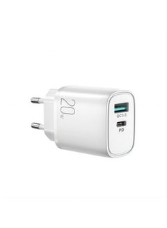 Joyroom fast charger USB-A QC3.0 / USB-C PD 20W white (L-QP2011) White - pnsku/N70013686V/45/_/1697081468/24694721-a35e-482a-9a87-3435bea1d85b