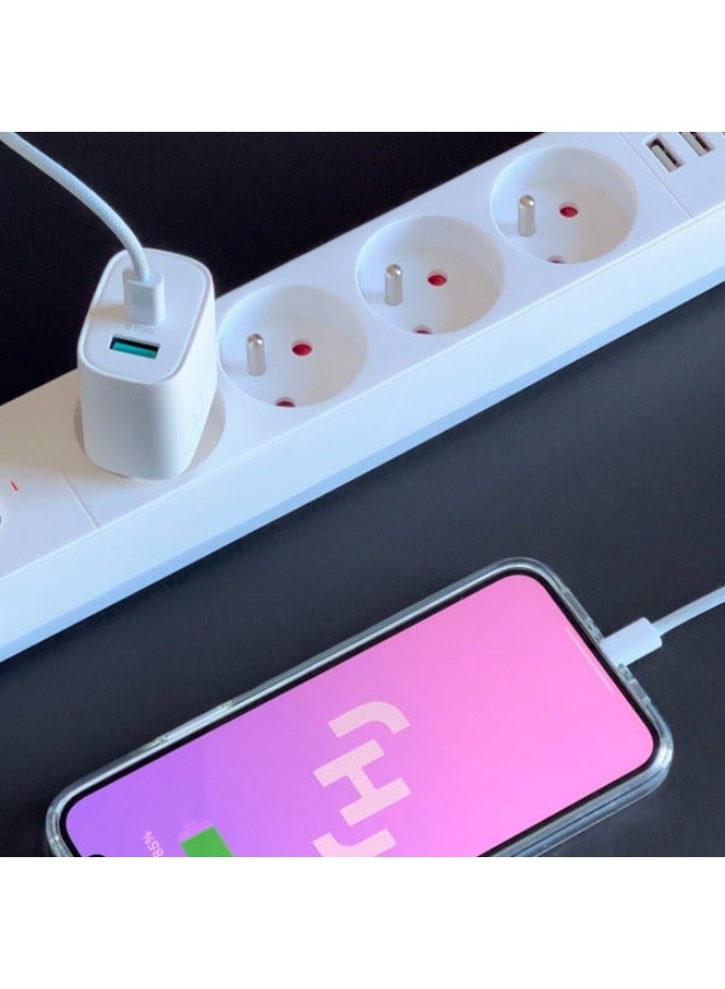 Joyroom fast charger USB-A QC3.0 / USB-C PD 20W white (L-QP2011) White