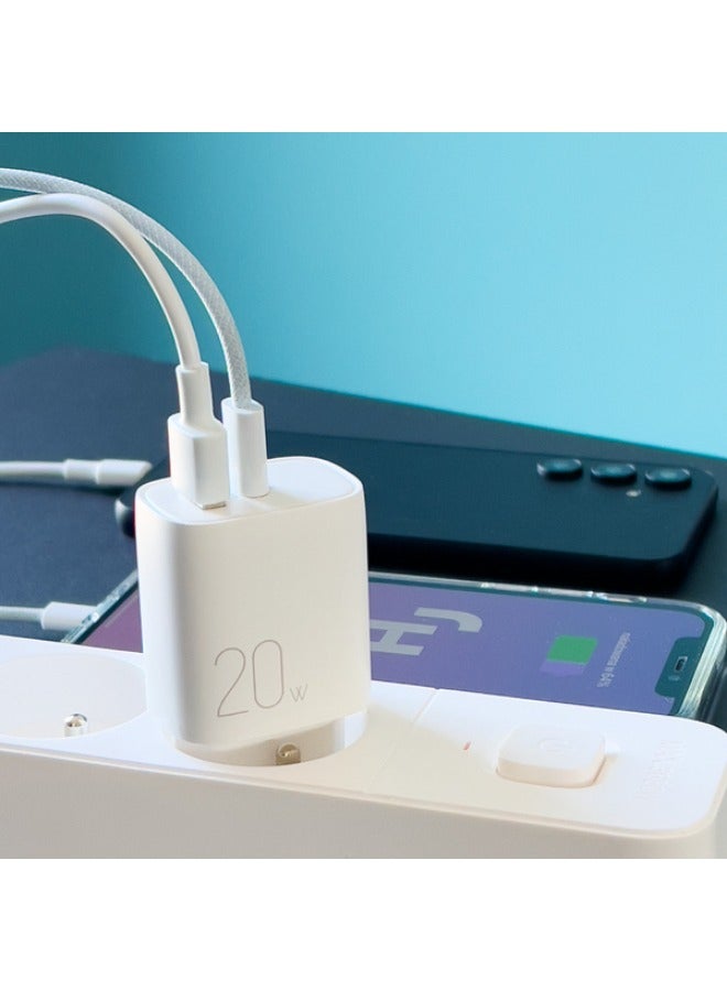 Joyroom fast charger USB-A QC3.0 / USB-C PD 20W white (L-QP2011) White