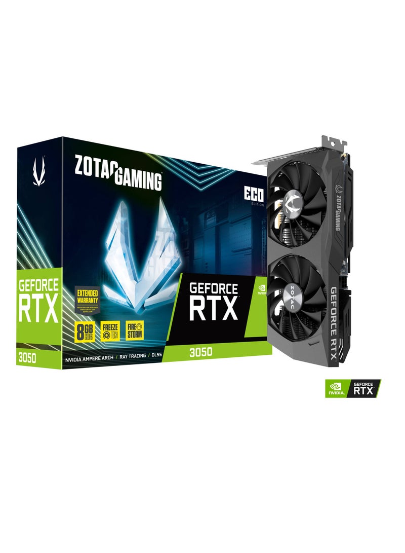 زوتاك بطاقة رسوميات للألعاب GetForce RTX 3050 Eco 8 جيجا بايت GDDR6 باللون الأسود  - Image 1