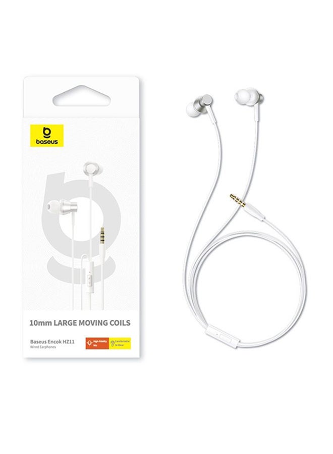 3.5mm Wired Earphones with Microphone Noise Isolating Stereo Headphone Compatible with MacBook Pro 2023, Mac Studio, PS4/ PS5, MP3/4, All Cell Phones with Aux Port White