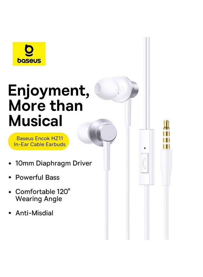 Baseus 3.5mm Wired Earphones with Microphone Noise Isolating Stereo Headphone Compatible with MacBook Pro 2023, Mac Studio, PS4/ PS5, MP3/4, All Cell Phones with Aux Port White  - Image 4