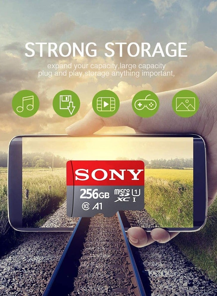 Sony - Ultra Fast Speed Micro Sd Memory Card Class 10 TF Flash Card 256 GB - Image 1