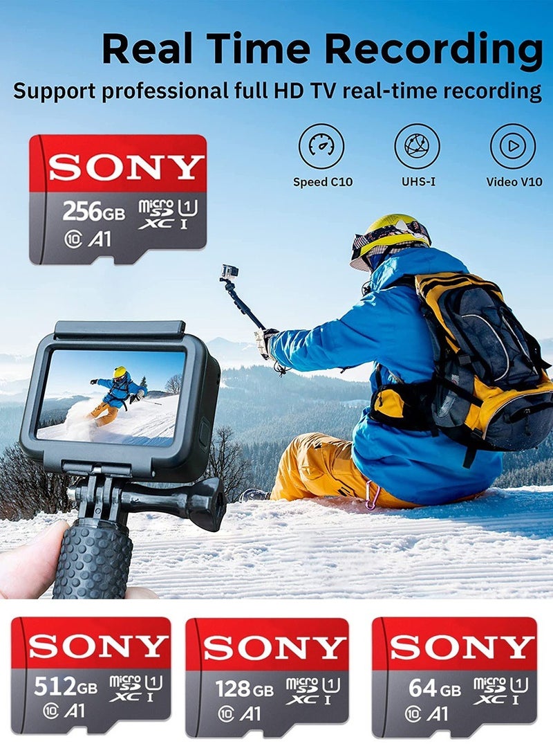Sony - Ultra Fast Speed Micro Sd Memory Card Class 10 TF Flash Card 256 GB - Image 1