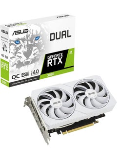 ASUS Dual GeForce RTX 3060 White OC Edition 8GB GDDR6 (PCIe 4.0, 8GB GDDR6, HDMI 2.1, DisplayPort 1.4a) White  - Image 1