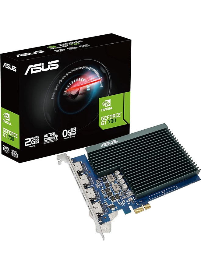 ASUS - GeForce GT 730 Low Profile Graphics Card, For Silent HTPC Build, 2GB GDDR5 64-bit Memory, 902MHz Engine Clock, 5010MHz Memory Speed, PCI Express 2.0, DVI-D / D-Sub / HDMI 1.4a | 90YV06N2-M0NA00 Black - Image 1