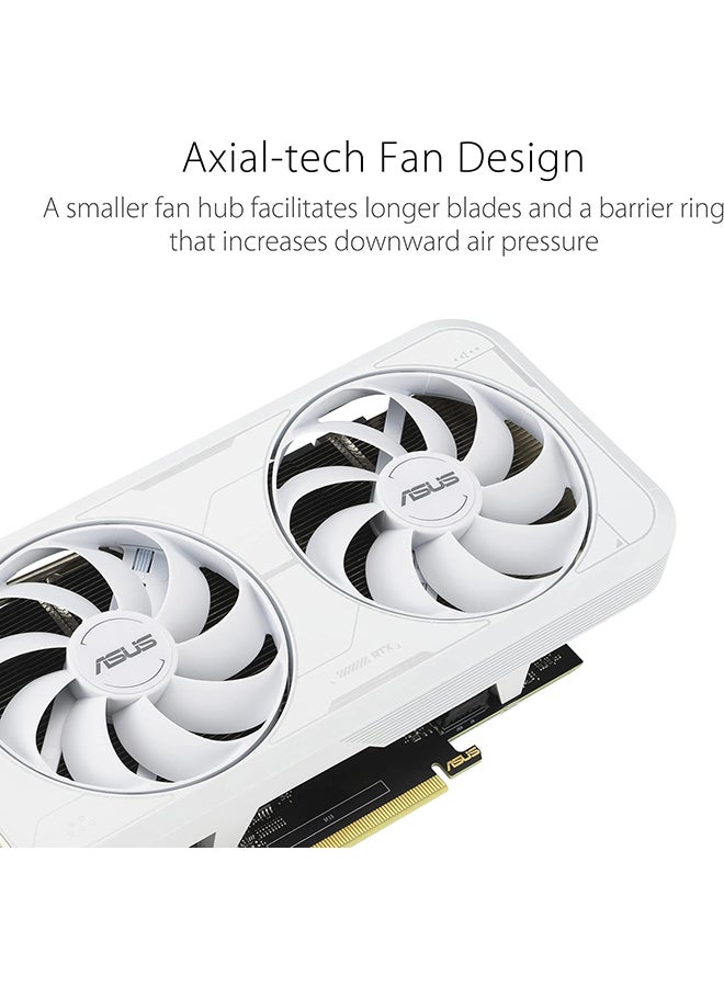 ASUS - DUAL NVIDIA GeForce RTX 3060TI White OC Edition Graphics Card (PCIe 4.0, 8GB GDDR6X, HDMI 2.1, DisplayPort 1.4a, Dual ball Fan Bearings, Axial-tech fan design, 0dB technology) White - Image 1