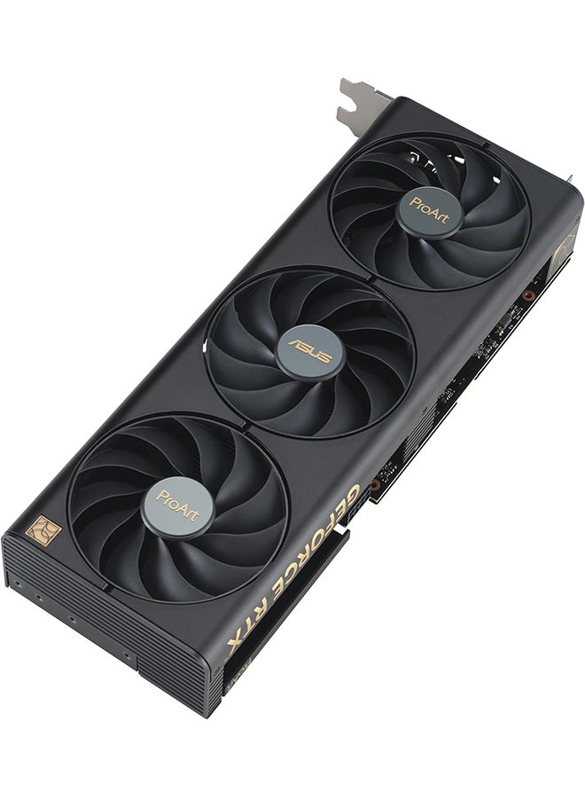 ASUS - ProArt GeForce RTX 4060 Ti OC Graphics Card, 16GB GDDR6 128-bit Memory, 2655 MHz Boost Clock, 18Gbps Memory Speed, 4352 CUDA, PCI E 4.0, 1* HDMI 2.1a / 3* DisplayPort 1.4a | 90YV0JH2-M0NA00 Black - Image 1