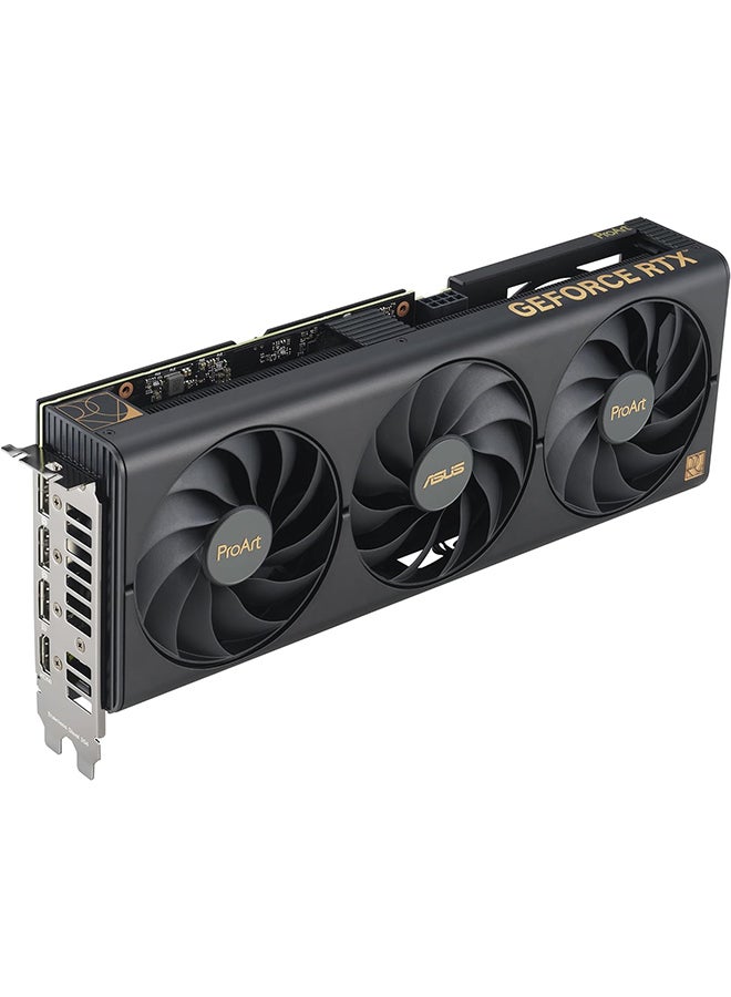 ASUS - ProArt GeForce RTX 4060 Ti OC Graphics Card, 16GB GDDR6 128-bit Memory, 2655 MHz Boost Clock, 18Gbps Memory Speed, 4352 CUDA, PCI E 4.0, 1* HDMI 2.1a / 3* DisplayPort 1.4a | 90YV0JH2-M0NA00 Black - Image 1