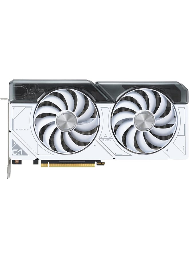 ASUS - Dual GeForce RTX 4070 White OC Edition 12GB GDDR6X (PCIe 4.0, 12GB GDDR6X, DLSS 3, HDMI 2.1, DisplayPort 1.4a, 2.55-slot design, Axial-tech fan design, 0dB technology, and more) White - Image 1
