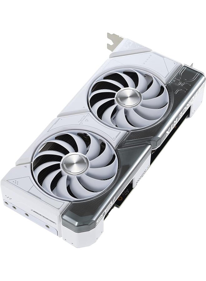 ASUS - Dual GeForce RTX 4070 White OC Edition 12GB GDDR6X (PCIe 4.0, 12GB GDDR6X, DLSS 3, HDMI 2.1, DisplayPort 1.4a, 2.55-slot design, Axial-tech fan design, 0dB technology, and more) White - Image 1