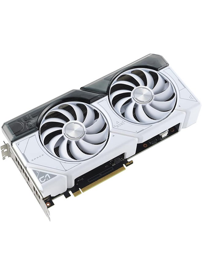ASUS - Dual GeForce RTX 4070 White OC Edition 12GB GDDR6X (PCIe 4.0, 12GB GDDR6X, DLSS 3, HDMI 2.1, DisplayPort 1.4a, 2.55-slot design, Axial-tech fan design, 0dB technology, and more) White - Image 1