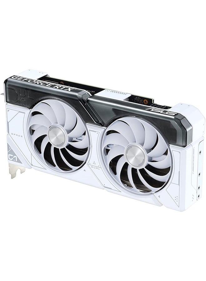 ASUS - Dual GeForce RTX 4070 White OC Edition 12GB GDDR6X (PCIe 4.0, 12GB GDDR6X, DLSS 3, HDMI 2.1, DisplayPort 1.4a, 2.55-slot design, Axial-tech fan design, 0dB technology, and more) White - Image 1