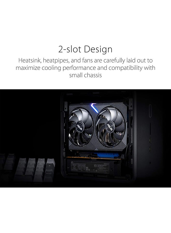 ASUS - Dual NVIDIA GeForce RTX 3060 V2 OC Edition 12GB GDDR6 Gaming Graphics Card (PCIe 4.0, 12GB GDDR6 Memory, HDMI 2.1, DisplayPort 1.4a, 2-Slot Design, Axial-tech Fan Design, 0dB Technology) Black - Image 1