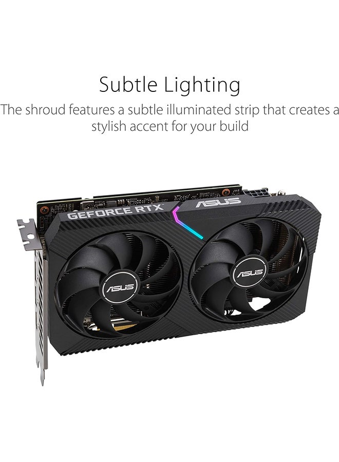 ASUS - Dual NVIDIA GeForce RTX 3060 V2 OC Edition 12GB GDDR6 Gaming Graphics Card (PCIe 4.0, 12GB GDDR6 Memory, HDMI 2.1, DisplayPort 1.4a, 2-Slot Design, Axial-tech Fan Design, 0dB Technology) Black - Image 1