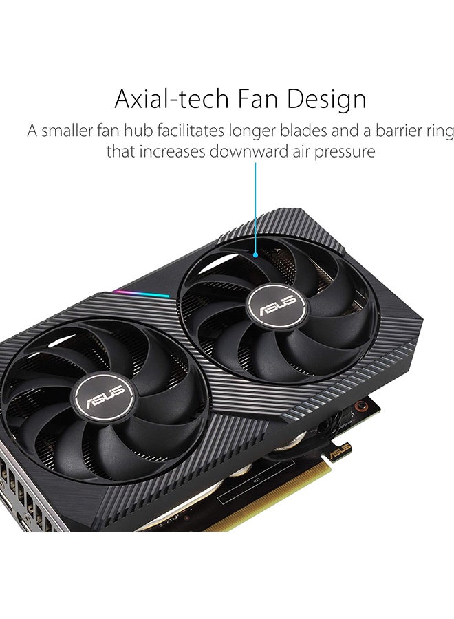 ASUS - Dual NVIDIA GeForce RTX 3060 V2 OC Edition 12GB GDDR6 Gaming Graphics Card (PCIe 4.0, 12GB GDDR6 Memory, HDMI 2.1, DisplayPort 1.4a, 2-Slot Design, Axial-tech Fan Design, 0dB Technology) Black - Image 1