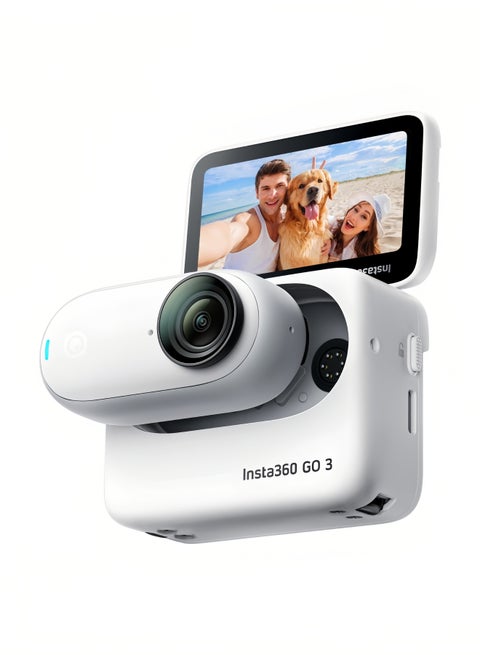 GO 3 (64Gb) – Small And Lightweight Action Camera, Portable And Versatile, Hands-Free POV, Mount Anywhere, Stabilization, Multifunctional Action Pod, Waterproof, For Travel, Sports, Vlog