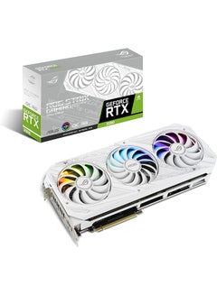 بطاقة رسومات الألعاب ROG STRIX NVIDIA GeForce RTX 3090 White OC Edition (PCIe 4.0، 24 جيجابايت GDDR6X، HDMI 2.1، DisplayPort 1.4a، نظام الألوان الأبيض، تصميم مروحة Axial-tech، فتحة 2.9، طاقة سبائك فائقة - pnsku/N70013981V/45/_/1697258340/10498bd5-1985-460a-aa7d-90e909d4431f