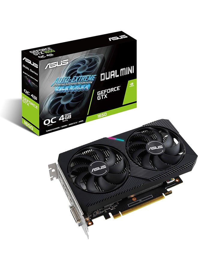 ASUS - Dual GeForce GTX 1650 V2 OC Edition 4GB GDDR6 (PCIE 4.0, 4GB GDDR6 memory, HDMI 2.0b, DisplayPort 1.4a, DVI-D, IP5X Dust Resistant, Auto-Extreme) Black - Image 1