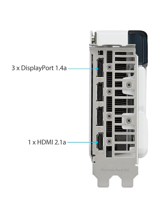 Dual GeForce RTX 4060 OC White Edition 8GB GDDR6 (PCIe 4.0، 8GB GDDR6، DLSS 3، HDMI 2.1a، DisplayPort 1.4a، تصميم 2.5 فتحة، تصميم مروحة Axial-tech، تقنية 0dB، والمزيد) أبيض