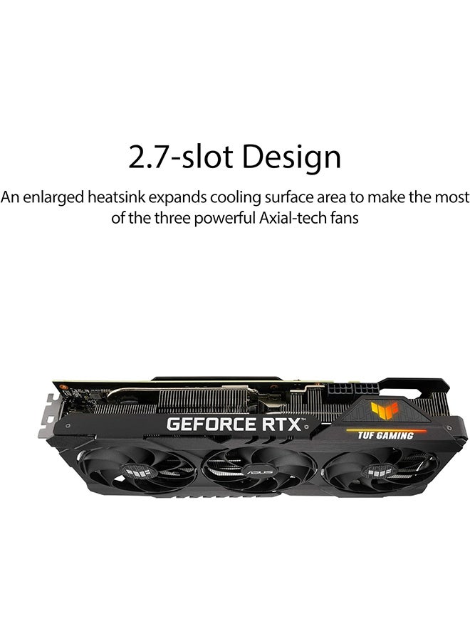 ASUS - TUF Gaming NVIDIA GeForce RTX 3080 V2 OC Edition Graphics Card (PCIe 4.0, 10GB GDDR6X, LHR, HDMI 2.1, DisplayPort 1.4a, Dual ball Fan Bearings, Military-grade Certification, GPU Tweak II) Black - Image 1