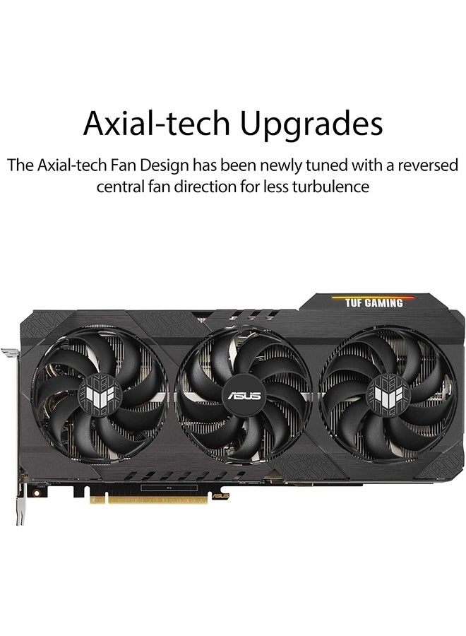 ASUS - TUF Gaming NVIDIA GeForce RTX 3080 V2 OC Edition Graphics Card (PCIe 4.0, 10GB GDDR6X, LHR, HDMI 2.1, DisplayPort 1.4a, Dual ball Fan Bearings, Military-grade Certification, GPU Tweak II) Black - Image 1
