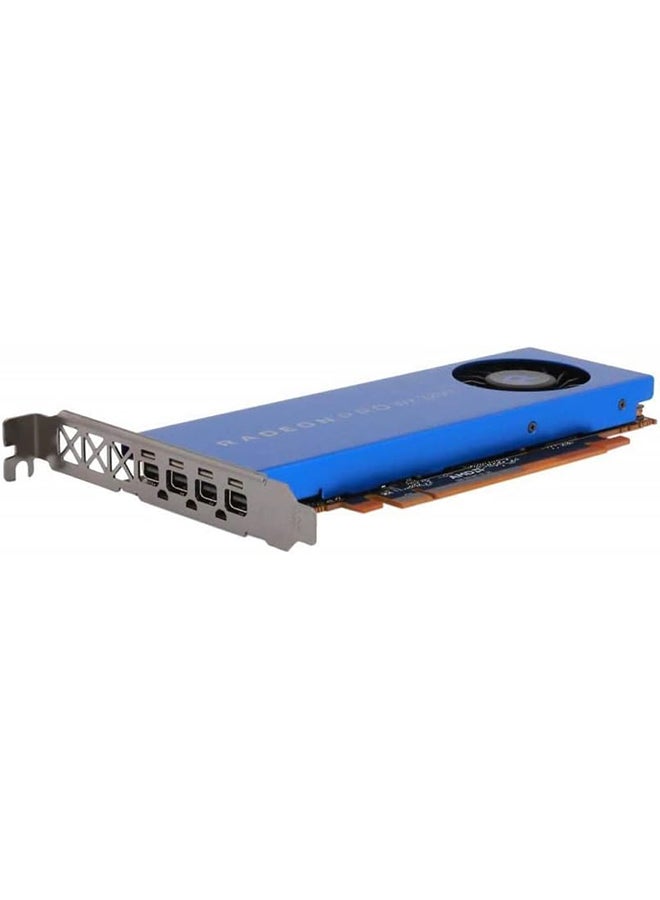 AMD - Radeon Pro WX 3200 Graphics Card, 4GB GDDR5 128-bit Memory, 96 GB/s Memory Bandwidth, 640 Stream Processors, PCIe 3.0 x16, 1.66 TFLOPS Single Precision, 4 x Mini DisplayPort 1.4 | 100-506115 Blue - Image 1