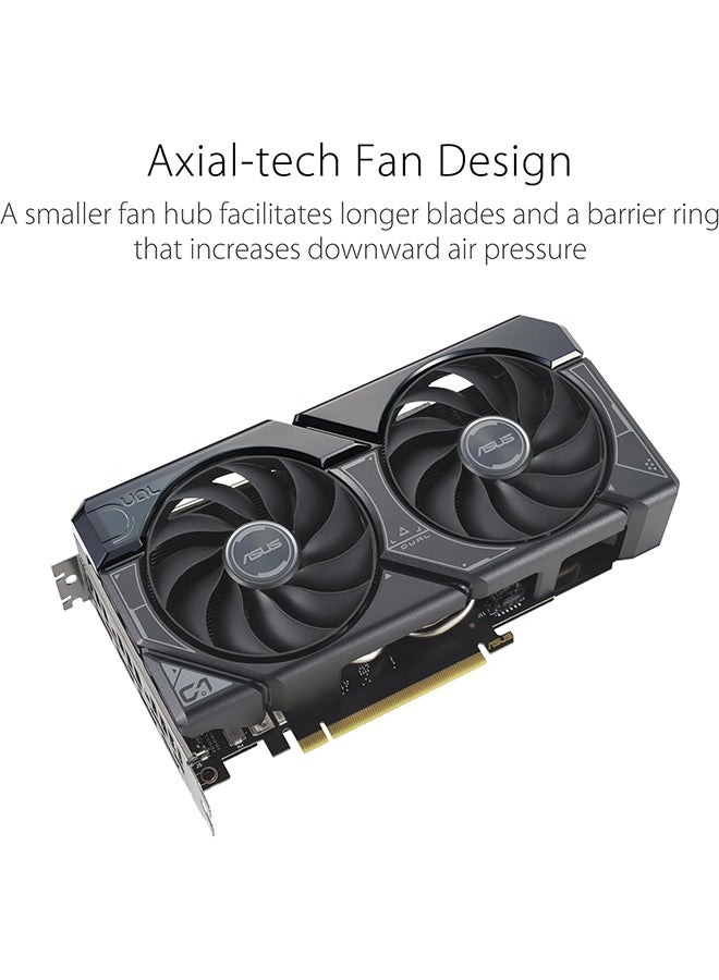 ASUS - Dual GeForce RTX 4060 OC Edition 8GB GDDR6 (PCIe 4.0, 8GB GDDR6, DLSS 3, HDMI 2.1a, DisplayPort 1.4a, 2.5-Slot Design, Axial-tech Fan Design, 0dB Technology, and More) Black - Image 1