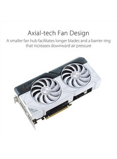 أسوس DUAL-RTX4070-O12G-WHITE - 12GB GDDR6X، 2550OC/2520MHZ، HDMI، 3DP، بطاقة رسومية - 90YV0IZ4-M0NA00  - Image 3