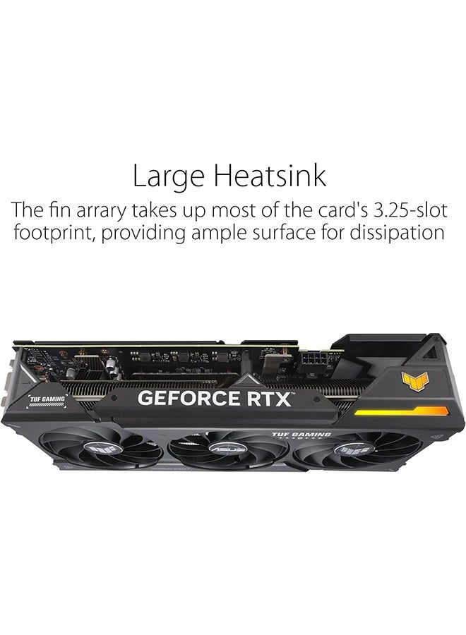 ASUS - TUF Gaming GeForce RTX 4070 OC Edition Graphics Card, 12GB GDDR6X 192-bit Memory, 2550 MHz Boost Clock, 5888 CUDA Cores, 21 Gbps Memory Speed, PCIE 4.0, 2x HDMI, 3x DP | 90YV0IZ0-M0NA00 Black - Image 1