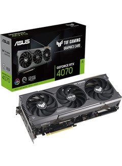 TUF Gaming GeForce RTX 4070 OC Edition Graphics Card, 12GB GDDR6X 192-bit Memory, 2550 MHz Boost Clock, 5888 CUDA Cores, 21 Gbps Memory Speed, PCIE 4.0, 2x HDMI, 3x DP | 90YV0IZ0-M0NA00 Black