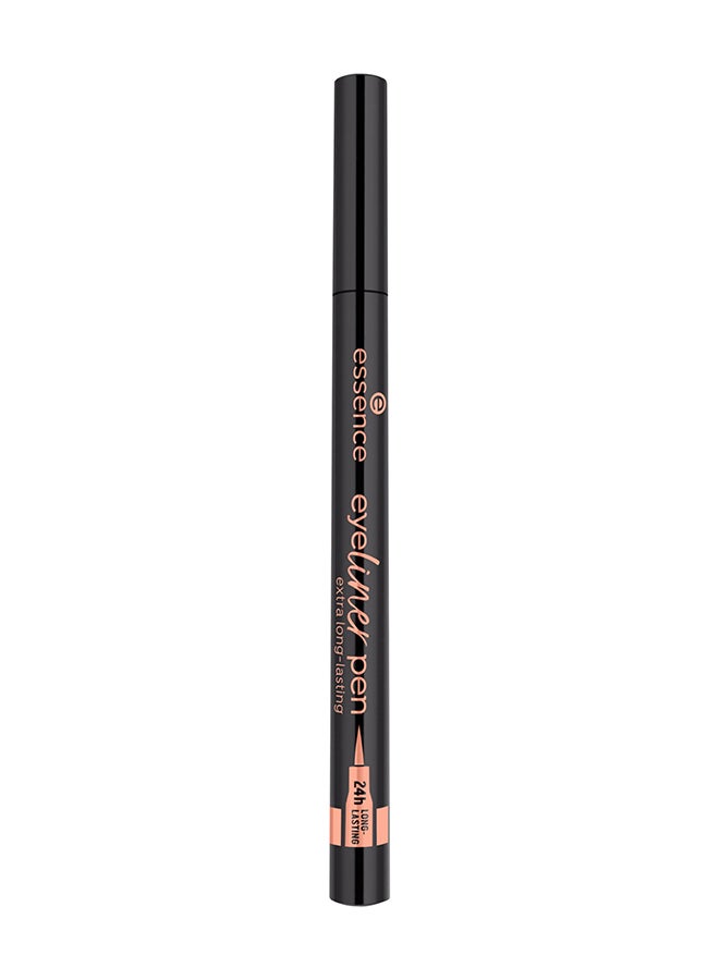 Essence Eyeliner Pen Extra Longlasting | 010 Blackest Black | Deep Black Precision Eyeliner | 24H Waterproof | Easy Glide Felt Tip | Intense Eye Makeup Look | Perfect for Defined & Bold Lines | 1.1 ml Blackest Black 010 - Image 2