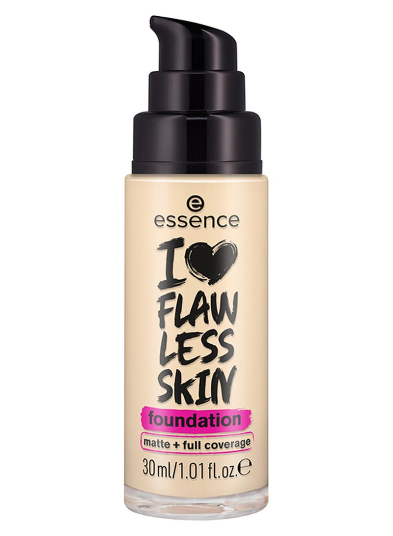 Essence I Love Flawless Skin Foundation | No. 20 Medium Porcelain | Long-Lasting Matte Finish | Lightweight Vegan Oil-Free Formula | With SPF 20 UVA UVB Protection | For All Skin Types | 30ml Medium Porcelain 20 - Image 1
