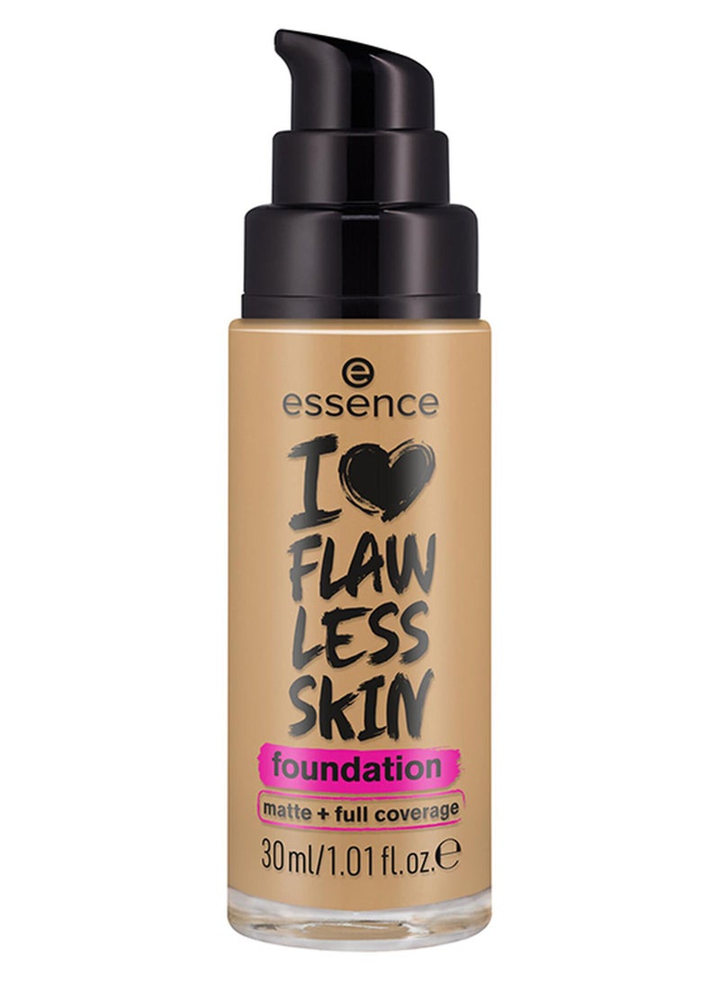 Essence I Love Flawless Skin Foundation | No. 90 Dark Sand | Long Lasting Matte Finish | High Coverage | Vegan Oil Free | SPF 20 with UVA UVB Filter | Perfume Free | Lightweight Formula | 30ml Dark Sand 90 - Image 1