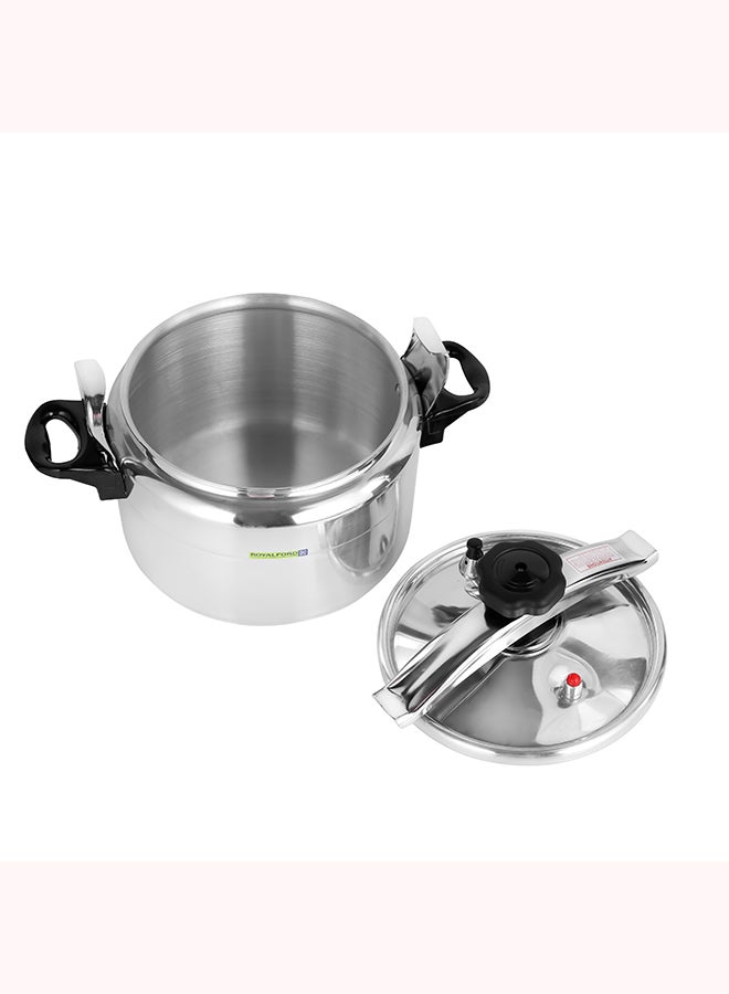 Royalford - Aluminum Pressure Cooker- RF11176| Equipped with Multi-Safety Device and Unique Pressure Indicator Durable Aluminum Alloy Construction with Firm Handles 11Liters - Image 1