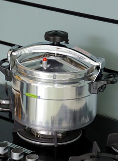 Royalford Aluminum Pressure Cooker- RF11176| Equipped with Multi-Safety Device and Unique Pressure Indicator Durable Aluminum Alloy Construction with Firm Handles 11Liters  - Image 2