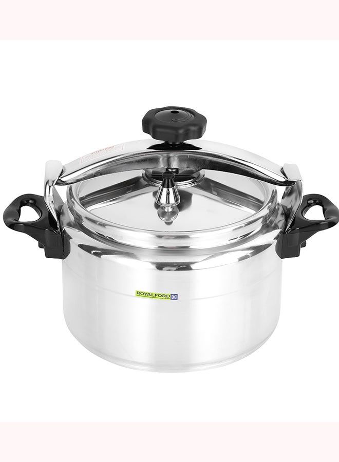 Royalford - Aluminum Pressure Cooker- RF11176| Equipped with Multi-Safety Device and Unique Pressure Indicator Durable Aluminum Alloy Construction with Firm Handles 11Liters - Image 1