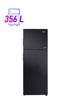 Haier Double Door Refrigerator 9.6Cu.ft, Freezer 3Cu.ft,Twin Inverter 356 L HRF-385BS Flash Black  - Image 1