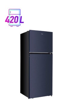 Haier Double Door Refrigerator 11.5Cu.ft, Freezer 3.4Cu.ft, 420 L, Inverter HRF-485GB Gemstone Black  - Image 1