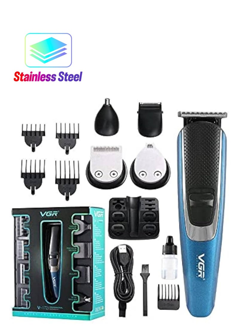 في جي آر مجموعة العناية الشخصية للرجال 6 في 1 باللون الأزرق - Image 1